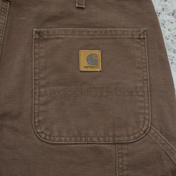 Vintage Carhartt B25 CHT Chestnut Brown Carpenter Shorts 32x8.25 - Picture 6 of 14